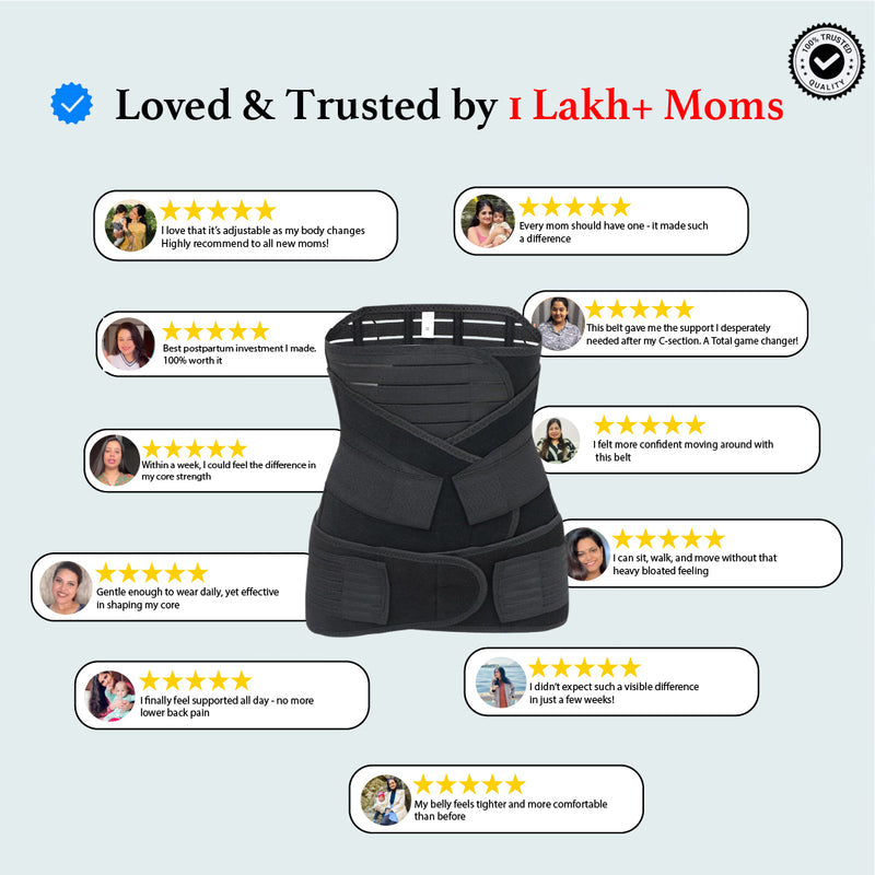 Kartopia 3-in-1 Postpartum Belt | Medical-Grade Fabric | Breathable | Skin Friendly
