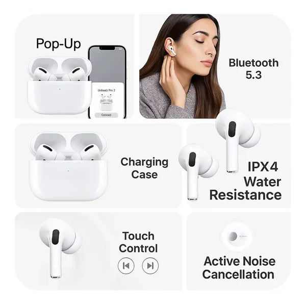 AIRPODS PRO 2 ANC WITH 10 MONTHS WARRANTY