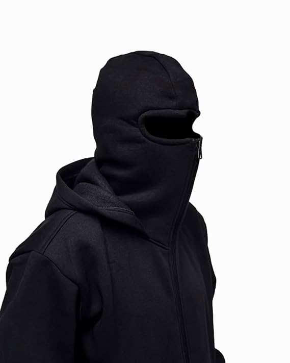 Winter Balaclava Zipper Heavyweight Ninja Hoodies for Men&Women