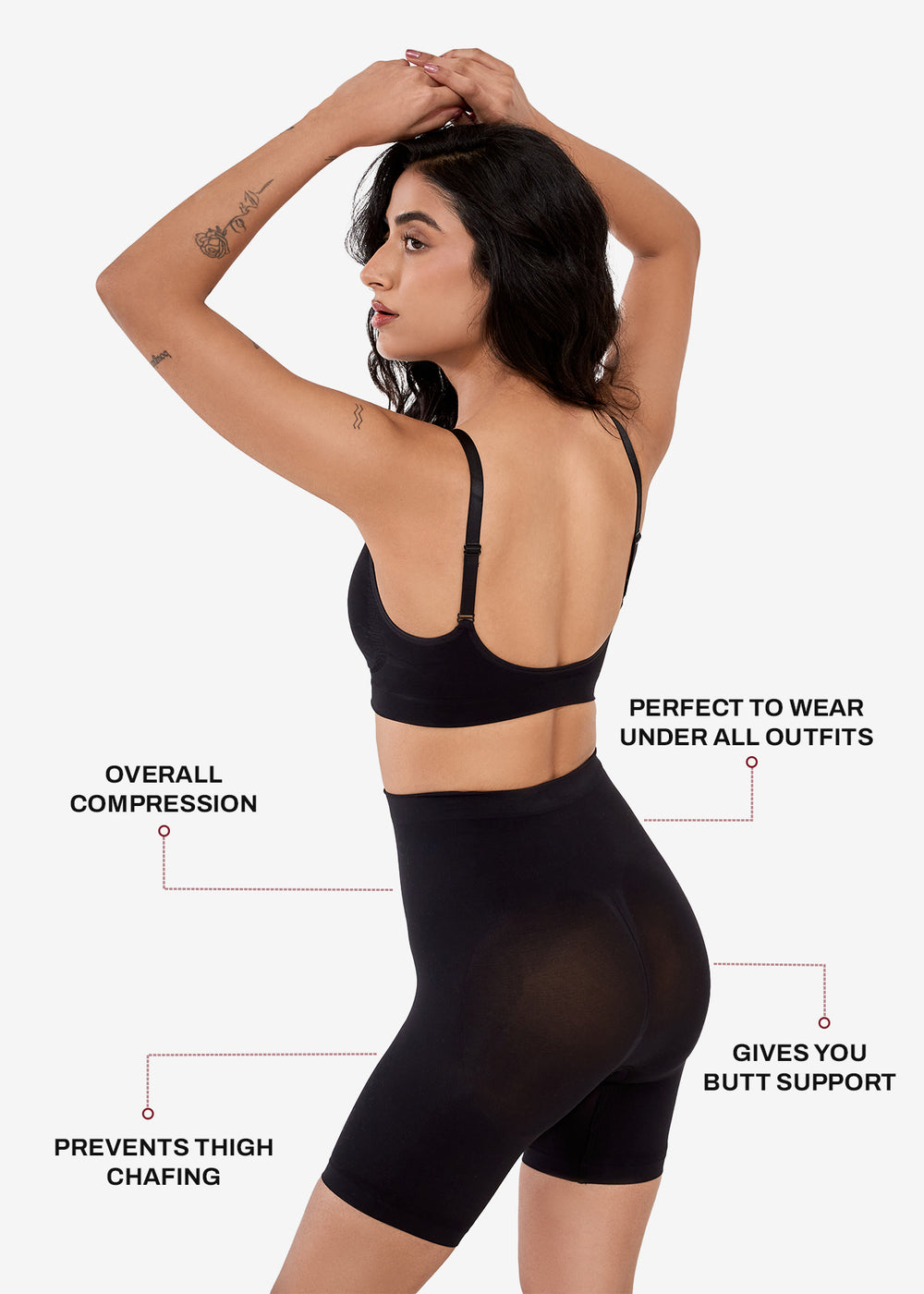 Kartopia Tummy Tuck Shapewear Shorts for Women | High-Waist Body Shaper for Stomach Slimming, Hip Support & Daily Comfort
