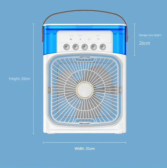 Portable 3 IN 1 Mini Air Conditioner With LED Lights & Humidifier